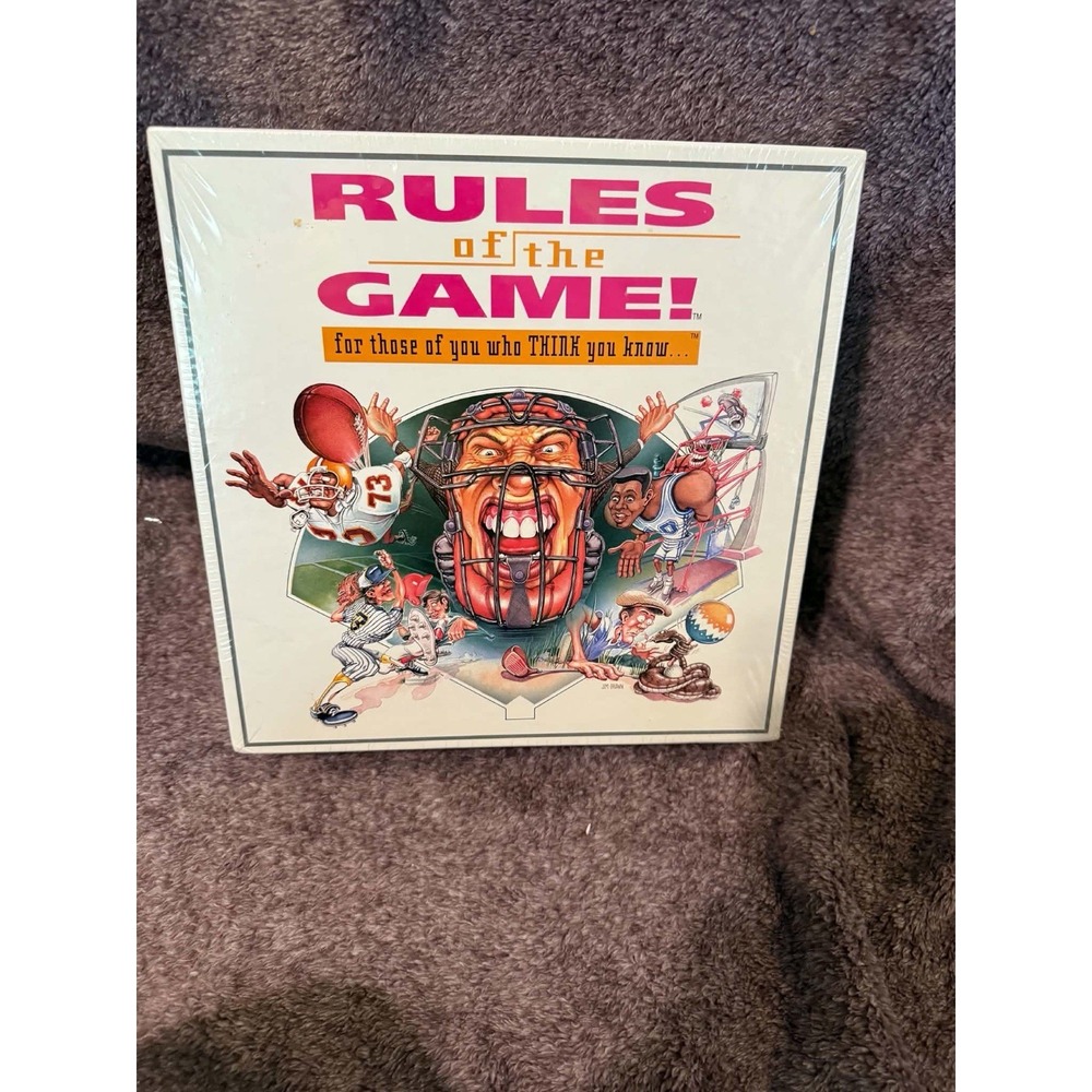 Vintage Rules of The Game Board Game For Those Who Think You Know Sports Trivia